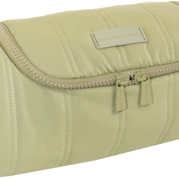 Max Studio Tubular Quilted Nylon Quilted Toiletry Dopp Kit Sage Color NWT $98 - Picture 7 of 10